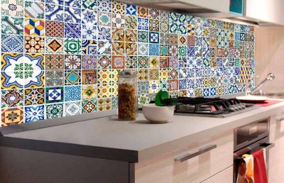 Fototapeta do kuchyně Portugalské kachličky, 180 x 60 cm / KI-180-097 / samolepicí fototapety na kuchyňskou linku DIMEX