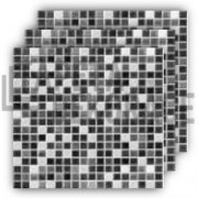 Samolepicí dekorace na kachle černobílá mozaika