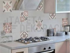 samolepicí dekorace růžové azulejos