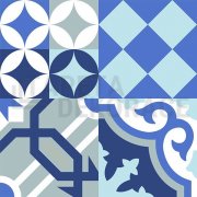 Samolepicí nálepky na kachličky šedo-modré obkladačky Azulejos