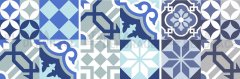 Samolepicí nálepky na kachličky šedo-modré obkladačky Azulejos