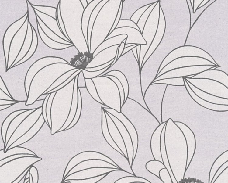 Vliesová tapeta šedá s květy 32795-3 / Tapety na zeď 327953 Urban Flowers (0,53 x 10,05 m) A.S.Création