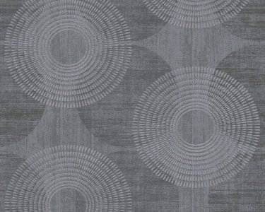 Vliesová grafická tapeta černá, kruhy 378326 / Tapety na zeď 37832-6 Attractive (0,53 x 10,05 m) A.S.Création
