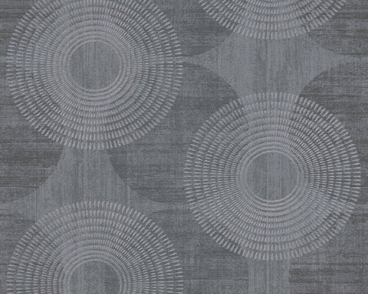 Vliesová grafická tapeta černá, kruhy 378326 / Tapety na zeď 37832-6 Attractive (0,53 x 10,05 m) A.S.Création