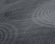 Černá grafická vliesová tapeta ve skandinávském stylu - kruhy, geometrický vzor, Scandi styl od A.S.Création