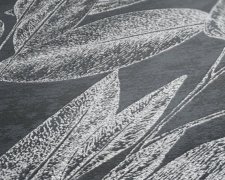 Vliesová tapeta ve stylu malby - listy, přírodní motiv - kombinace více odstínů černé barvy s metalickými odlesky. Vliesová tapeta od A.S.Création