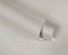 3D strukturovaná vliesová tapeta imitace sádrové omítky (štuku) se metalickým efektem - šedá, bílá barva, jedinečná vliesová tapeta od A.S.Création
