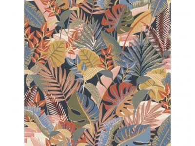 Vliesová tapeta 687835 barevná botanická zahrada / Tapety na zeď Tropical House (0,53 x 10,05 m) Rasch