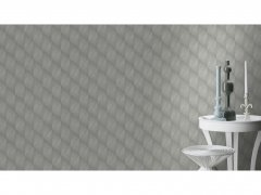 Vliesová 3D tapeta 687903 geometrická šedá, stříbrná / Tapety na zeď Tropical House (0,53 x 10,05 m) Rasch