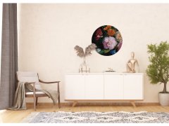 Samolepicí fototapeta Barevné květy 70x70 cm CR3228 Still Life / kruhové samolepicí vliesové dekorace La Form (ø 70 cm) AG Design