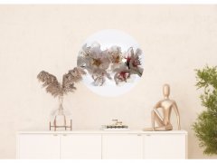 Samolepicí fototapeta Třešňový květ 70x70 cm CR3206 Floating Flowers / kruhové samolepicí vliesové dekorace La Form (ø 70 cm) AG Design