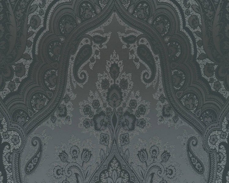 Vliesová tapeta barokní, zámecká černá, zlatá, metalická 387085 / Tapety na zeď 38708-5 My Home My Spa (0,53 x 10,05 m) A.S.Création