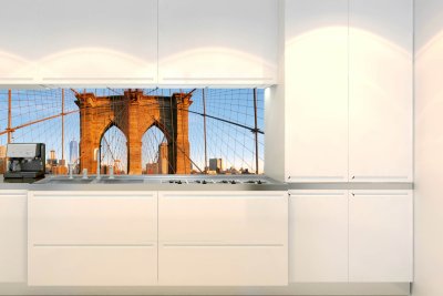 Samolepicí fototapeta na kuchyňskou linku Brooklyn Bridge KI-180-116 / Fototapety do kuchyně Dimex (180 x 60 cm)