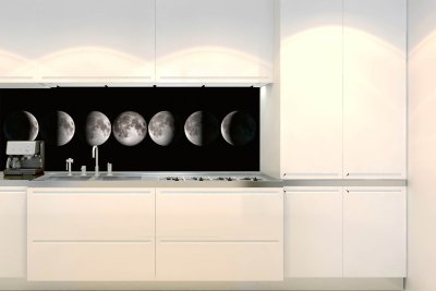 Samolepicí fototapeta na kuchyňskou linku Fáze měsíce KI-180-146 / Fototapety do kuchyně Dimex (180 x 60 cm)