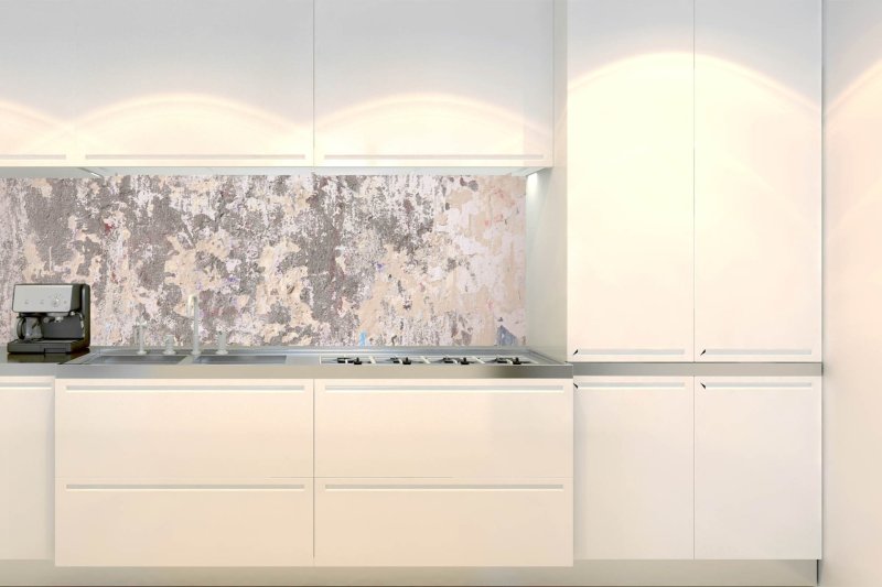 Samolepicí fototapeta na kuchyňskou linku krémovo-šedý beton KI-180-152 / Fototapety do kuchyně Dimex (180 x 60 cm)