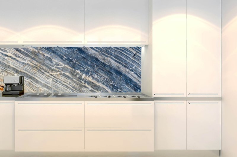 Samolepicí fototapeta na kuchyňskou linku Žíhaný mramor KI-180-154 / Fototapety do kuchyně Dimex (180 x 60 cm)