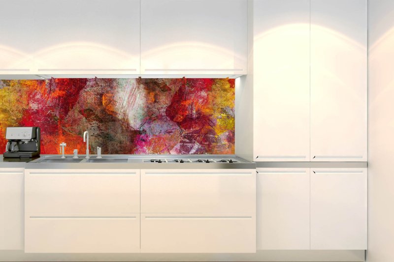 Samolepicí fototapeta na kuchyňskou linku Abstraktní zeď KI-180-160 / Fototapety do kuchyně Dimex (180 x 60 cm)