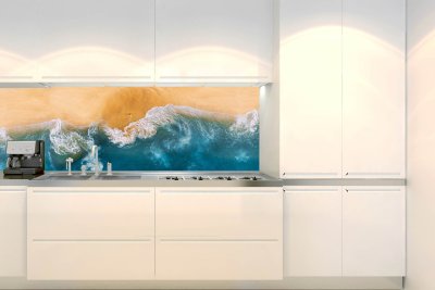 Samolepicí fototapeta na kuchyňskou linku Modrý oceán KI-180-163 / Fototapety do kuchyně Dimex (180 x 60 cm)