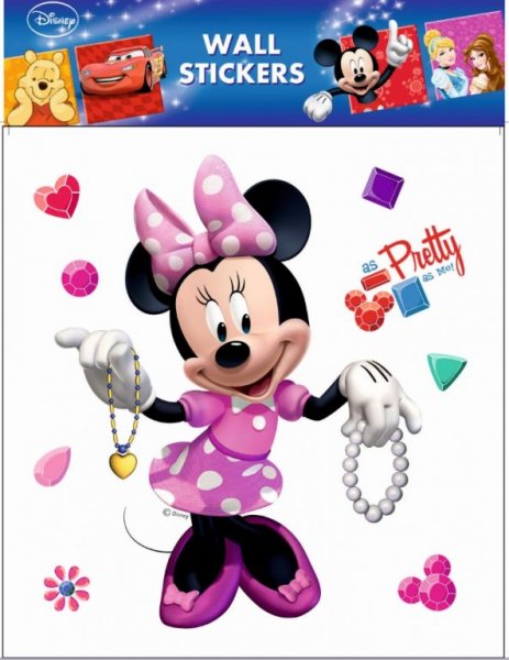 Dětská samolepicí dekorace Disney Minnie Mouse 21084 / Samolepka pro děti Room Decor (30x39cm)
