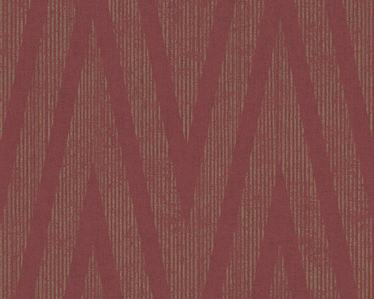 Vliesová tapeta geometrická červená, metalická 30645-5 / Tapety na zeď 306455 Titanium AS (0,53 x 10,05 m) A.S.Création