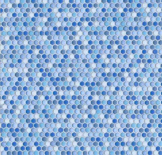 Stěnový obklad Ceramics modrá mozaika 270-0164 šířka 67,5 cm, metráž / vinylový koupelnový a kuchyňský stěnový obklad 2700164 D-c-fix