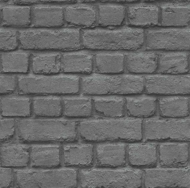 Papírová tapeta 226744 kamenná zeď, cihly černo šedá / Tapety na zeď Woods Bricks (0,53 x 10,05 m) Rasch