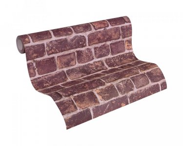 Vliesová tapeta cihlová zeď fialovo hnědá 30682-1 / Tapety na zeď 306821 Wood´n Stone 2 (0,53 x 10,05 m) A.S.Création