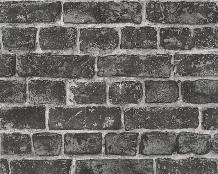 Vliesová tapeta imitace černé cihly 30682-2 / Tapety na zeď 306822 Wood´n Stone 2 (0,53 x 10,05 m) A.S.Création