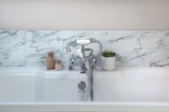 Samolepicí vinylový obklad na stěnu - samolepicí PVC čtverce na zeď šedý mamor- Premium Marble