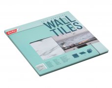 Samolepicí vinylový obklad na stěnu - samolepicí PVC čtverce na zeď šedý mamor- Premium Marble