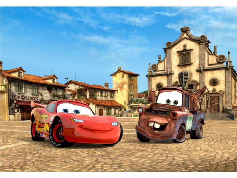 Dětská fototapeta Auta Disney Cars Friends FTDNXXL5007 / Fototapety do dětského pokoje FTDNXXL 5007 (360 x 270 cm) AG Design