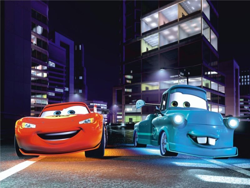 Fototapeta noční závod Auta Disney Cars FTDNXXL5001 / Dětské obrazové tapety FTDNXXL 5001 (360 x 270 cm) AG Design