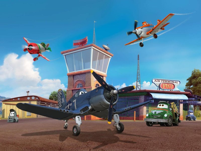 Fototapeta Letadla Planes Disney FTDNXXL5030 / Fototapety do dětského pokoje FTDNXXL 5030  (360 x 270 cm) AG Design