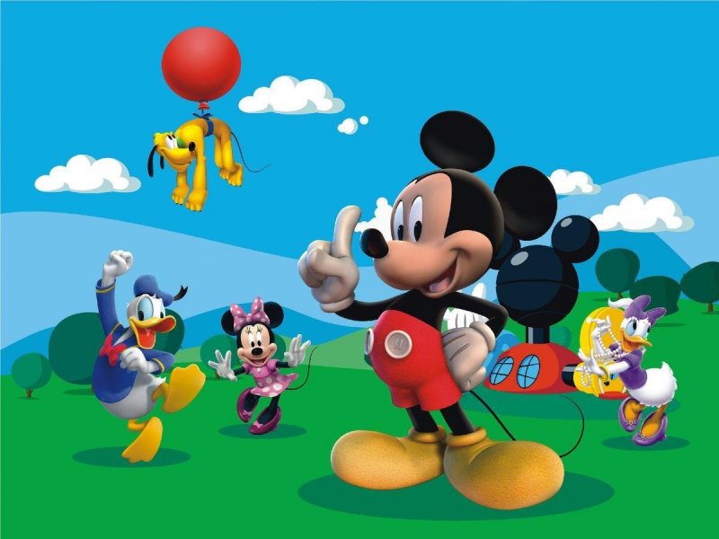 Fototapeta Mickey Mouse Disney FTDNXXL5002 / Fototapety do dětského pokoje FTDNXXL 5002 (360 x 270 cm) AG Design