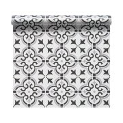 Stěnový obklad Ceramics šedý květinový vzor 270-0178 šířka 67,5 cm, metráž / do kuchyně, koupelny vinylová tapeta na metry 2700178 D-c-fix