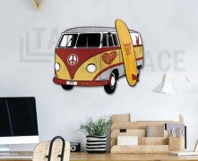 3D dekorace retro dodávka vintage Van Surf