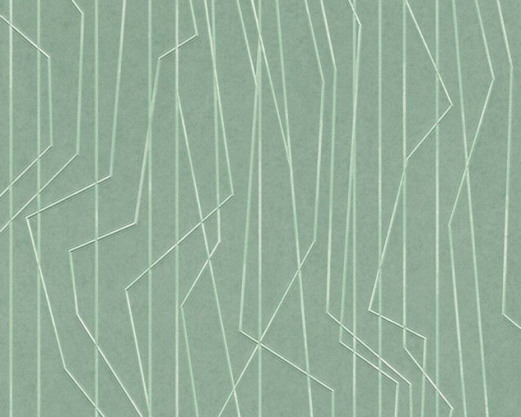 Vliesová tapeta 36878-5 geometrická zelená / Vliesové tapety na zeď 368785 Emotion Graphic (0,53 x 10,05 m) A.S.Création