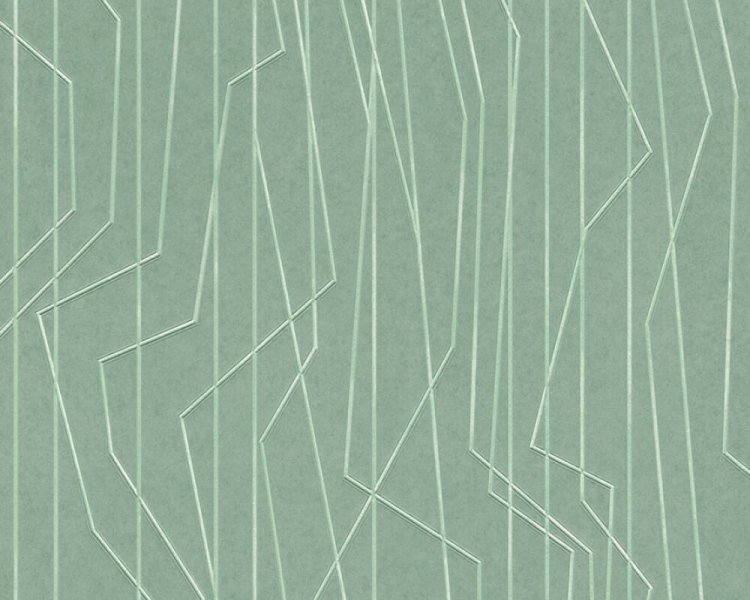 Vliesová tapeta 36878-5 geometrická zelená / Vliesové tapety na zeď 368785 Emotion Graphic (0,53 x 10,05 m) A.S.Création
