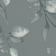 Vliesová květinová tapeta s třpytivými akcenty, strukturální pěnový povrch - zeleno-stříbrná metalická tapeta na zeď 39768-3 z kolekce Pure Elegance.