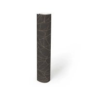 Vliesová tapeta 3D grafický přírodní motiv se zlatými akcenty, strukturální pěnový povrch - černá, zlatá, metalická tapeta na zeď 399344 z kolekce Life Forever