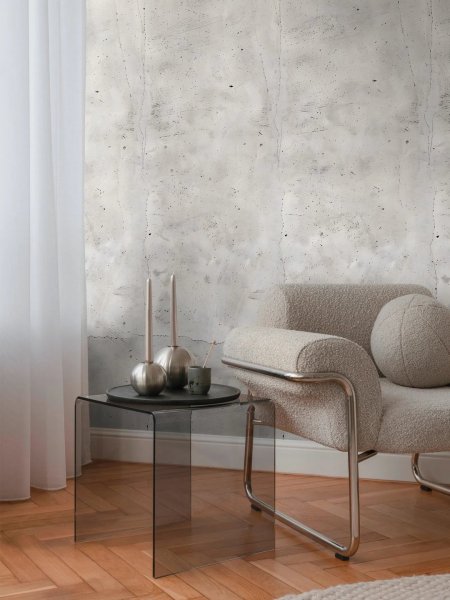 Tapetový stěnový panel s realistickým vzhledem betonu -  beton šedý, černý 791552 / vliesová tapeta 79155-2 (role 0,53 x 8,80 m) A.S.Création