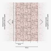 Tapetový designový panel - vliesová fototapeta s motivem detailu palmových listů v jemné růžové barvě – barva růžová, z kolekce Cosmo Living