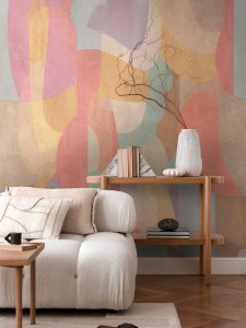 Tapetový stěnový panel abstraktní grafika - barevné plochy, 791455 / Cosmo Living vliesová tapeta 79145-5 (role 0,53 x 8,80 m) A.S.Création