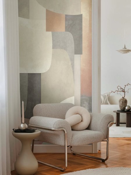 Tapetový stěnový panel abstraktní grafika - pastelové barevné plochy, 791454 / Cosmo Living vliesová tapeta 79145-4 (role 0,53 x 8,80 m) A.S.Création