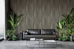 Vliesová tapeta hnědá - pruhy, vlnky, dřevo MA981665 / Tapety na zeď Mona (0,53 x 10,05 m) Marburg