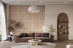 Vliesová tapeta hnědá - geometrická MA981675 / Tapety na zeď Mona (0,53 x 10,05 m) Marburg