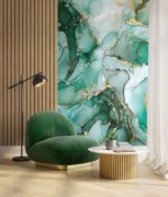 Luxusní vliesová fototapeta, designový tapetový panel - zelený mramor - výrobce Marburg - kolekce Mona