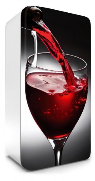 Samolepicí fototapeta na ledničku červené víno FR120-004 / Fototapety na lednice Wine Dimex (65 x 120 cm)