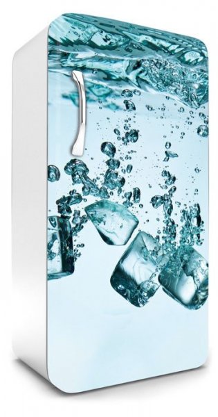 Samolepicí fototapeta na ledničku kostky ledu FR120-007 / Fototapety na lednice Ice Cubes Dimex (65 x 120 cm)