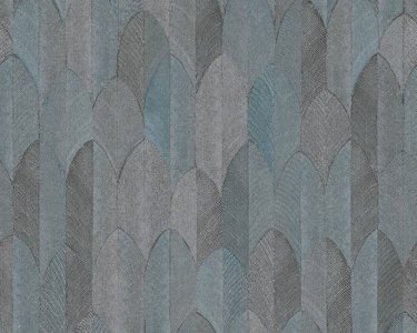 Vliesová tapeta 373733 modrá, šedá, stříbrná grafická / Vliesové tapety na zeď 37373-3 Sumatra (0,53 x 10,05 m) A.S.Création